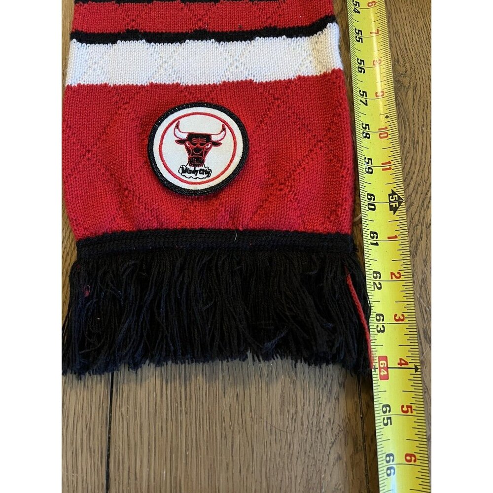 Chicago Bulls Mitchell & Ness Men’s Scarf Windy City 64x8 Athletic Preppy Active - Picture 6 of 9